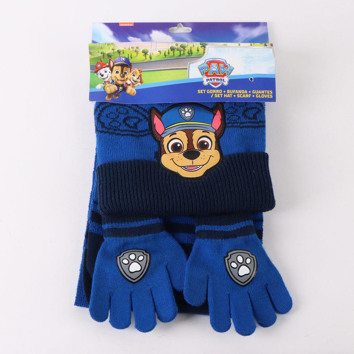 КОМПЛЕКТ ОТ ТРИ ЧАСТИ,ШАПКА,ШАЛ И РЪКАВИЦИ PAW PATROL