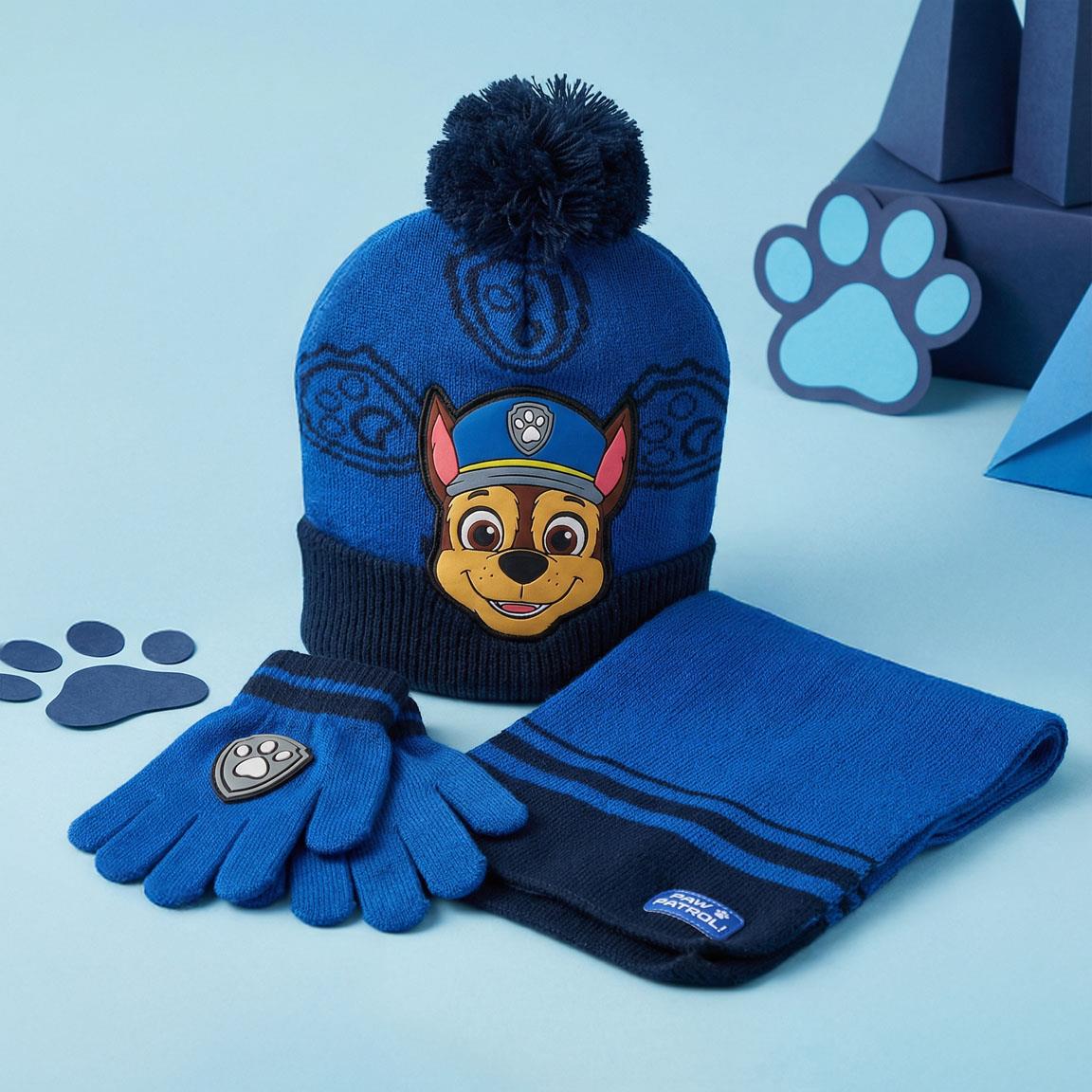 КОМПЛЕКТ ОТ ТРИ ЧАСТИ,ШАПКА,ШАЛ И РЪКАВИЦИ PAW PATROL