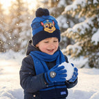 КОМПЛЕКТ ОТ ТРИ ЧАСТИ,ШАПКА,ШАЛ И РЪКАВИЦИ PAW PATROL