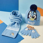 КОМПЛЕКТ ОТ ТРИ ЧАСТИ,ШАПКА,ШАЛ И РЪКАВИЦИ BLUEY & BINGO