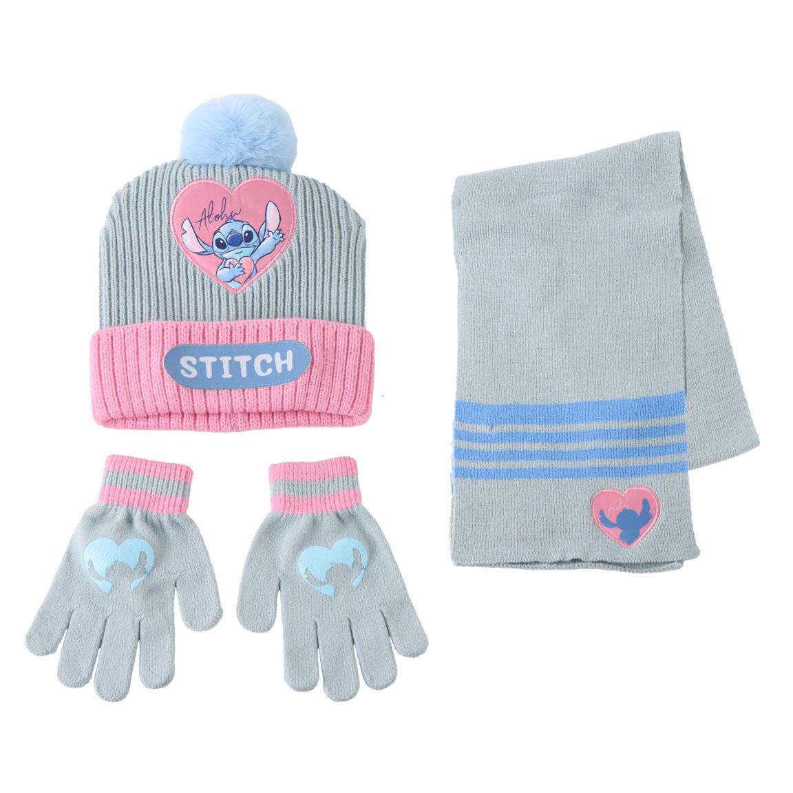 КОМПЛЕКТ ОТ ТРИ ЧАСТИ ,ШАПКА,ШАЛ И РЪКАВИЦИ STITCH